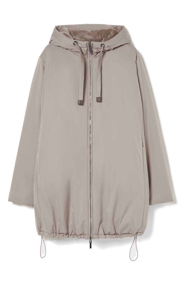 Marina Rinaldi Zuara Reversible Faux Fur Coat, Alternate, color, Beige