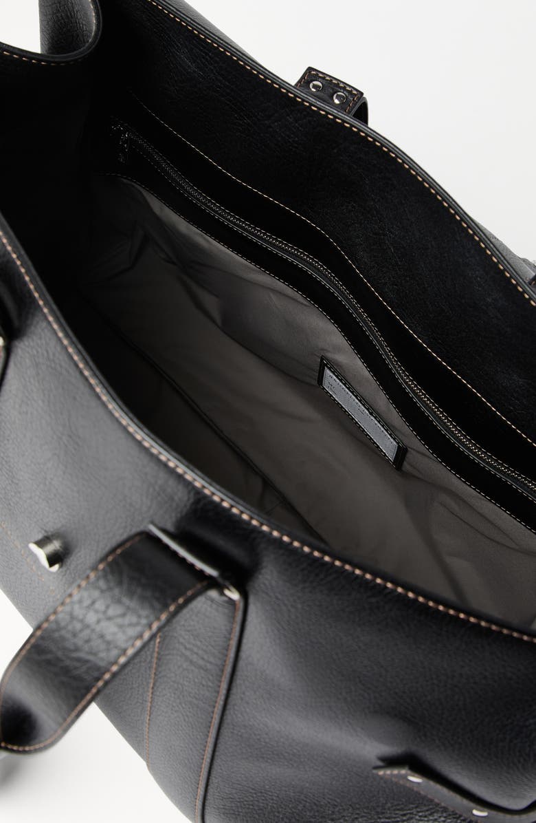 Brunello Cucinelli Weekender Country bag, Alternate, color, Black