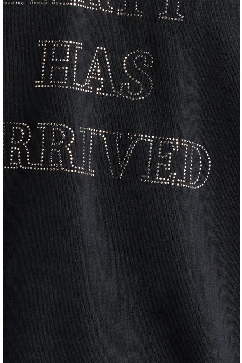 Eland Party Time Embellished Cotton Graphic Sweatshirt, Alternate, color, BLACK