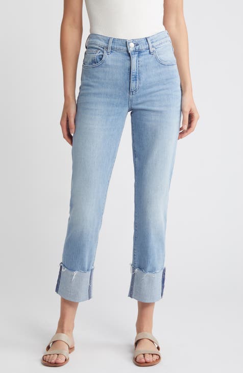 Easy Slim Raw Edge Straight Leg Jeans (Lonely Hearts)