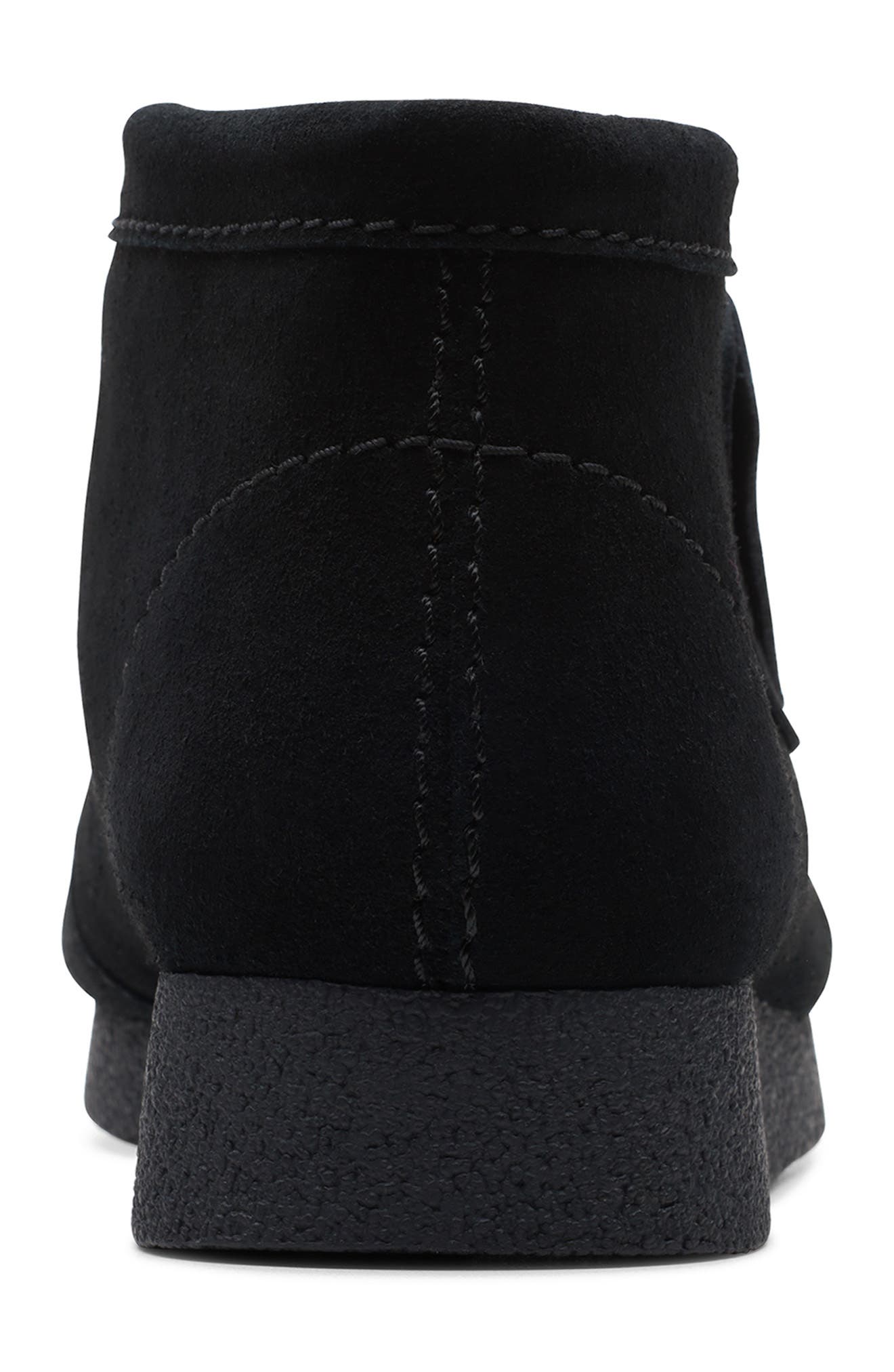 Clarks<sup>®</sup> Wallabee Suede Boot, Alternate, color, Black Suede