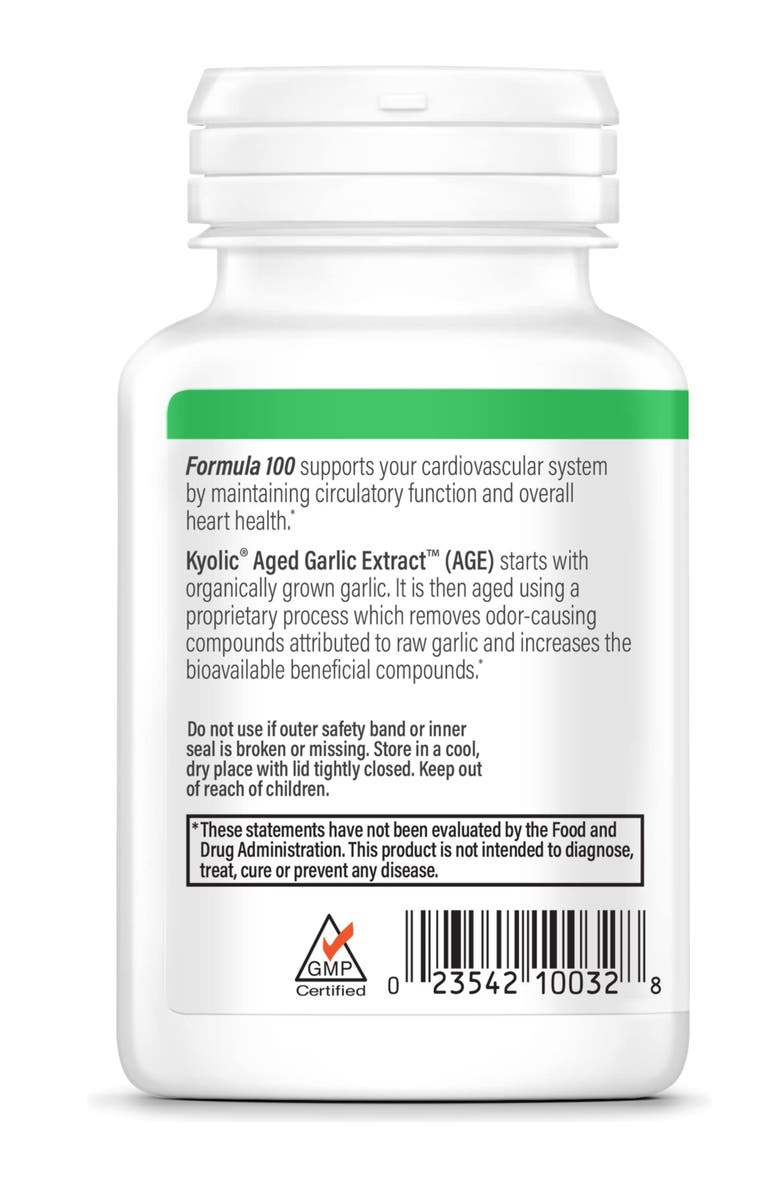 Kyolic Aged Garlic Extract Formula 100, Cardiovascular Health, 200 tablets., Alternate, color, NO COLOR