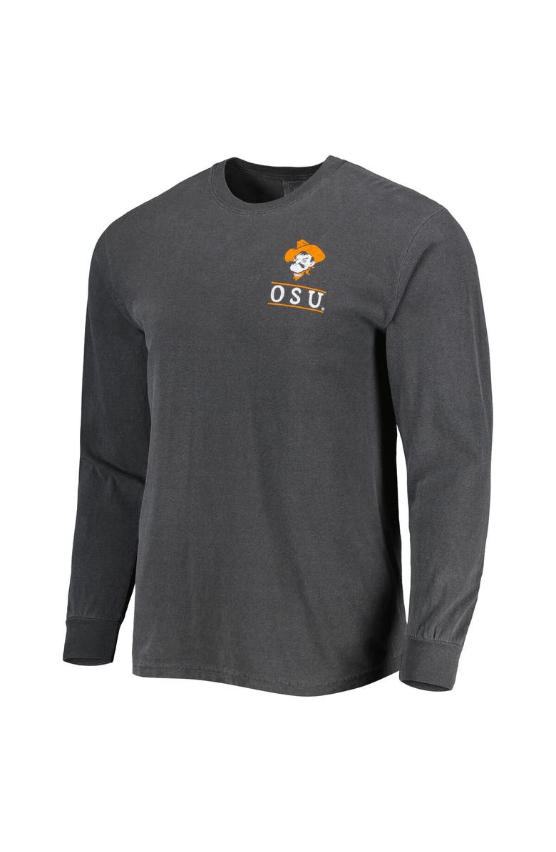 IMAGE ONE Men's Black Oklahoma State Cowboys Circle Campus Scene Long Sleeve T-Shirt, Alternate, color, Black