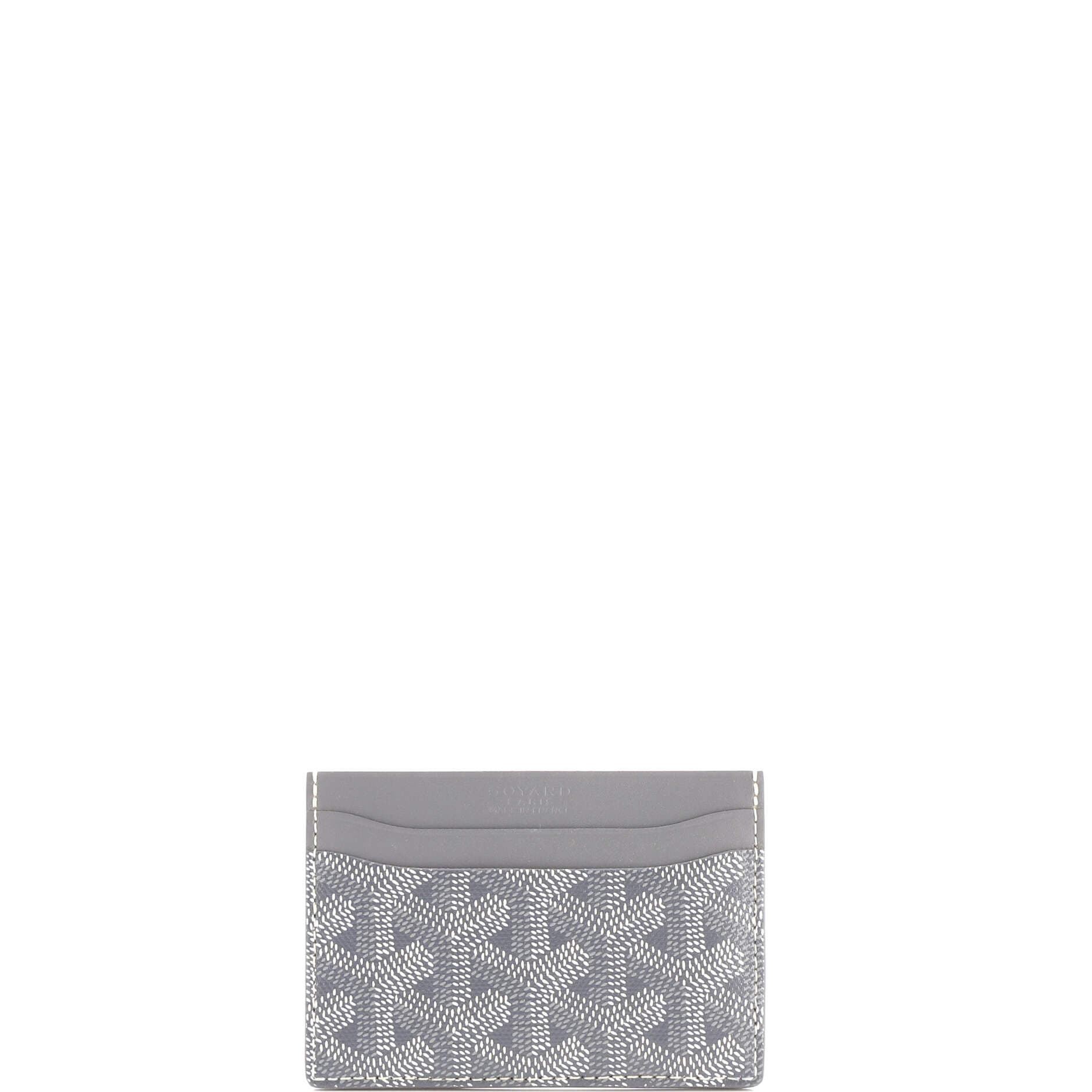 Saint Sulpice Card Holder Coated Canvas, Main, color, Grey