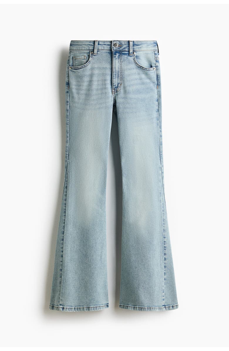 H&M Flared High Jeans, Alternate, color, Light Denim Blue