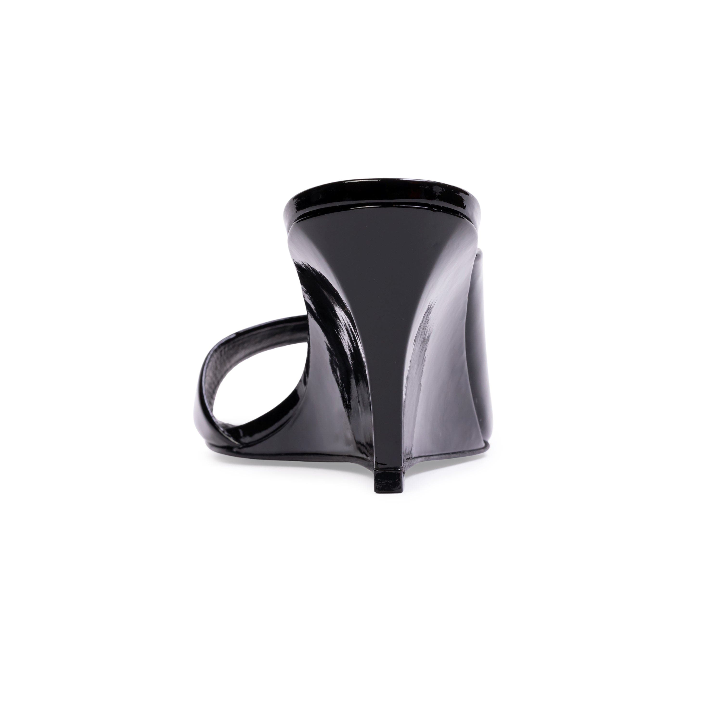 BLACK SUEDE STUDIO Arisha 70 Mule, Alternate, color, Black Patent Leather