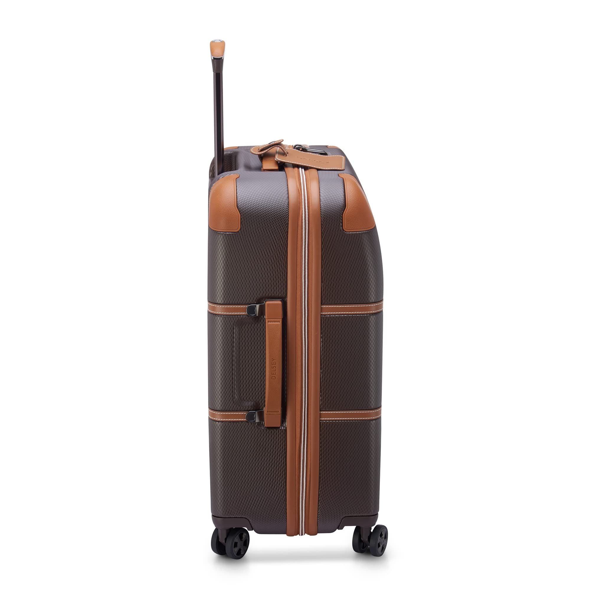 Delsey Paris Chatelet Air 2.0 Checked-Medium 24 Inch Hardside Luggage with Spinner Wheels, Alternate, color, Chocolate Brown