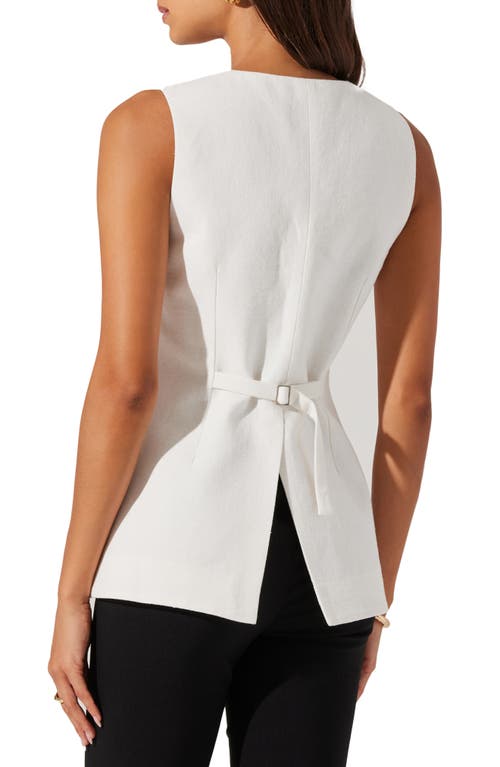 Astr The Label Sonja Asymmetric Button Vest