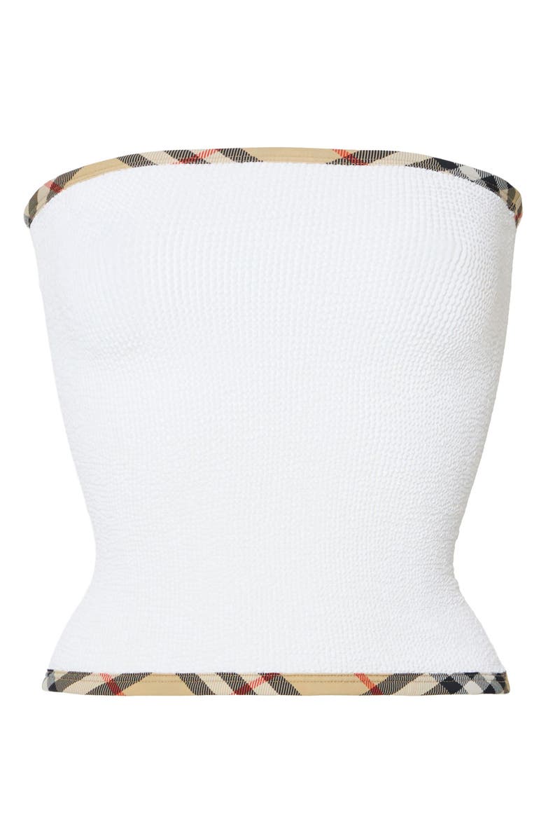 Burberry x Hunza G Devyn 2-in-1 Swim Skirt/Tube Top & Matching Scrunchie Set, Alternate, color, White