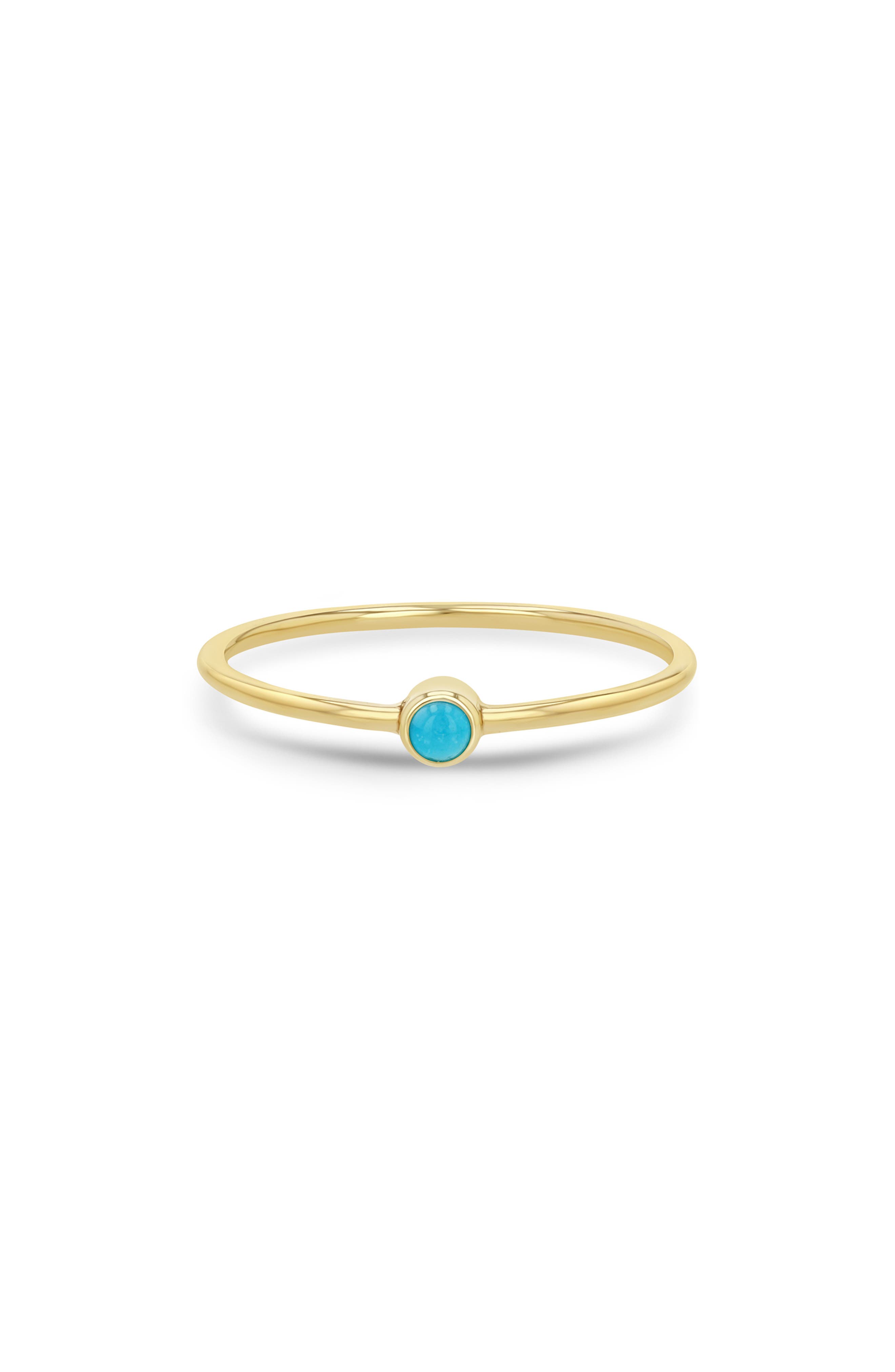 Zoë Chicco Opal Stacking Ring In Gold