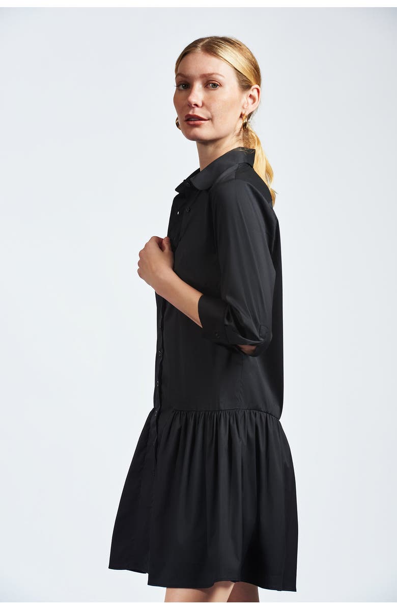 The Shirt by Rochelle Behrens The Drop Waist Shirt Dress, Alternate, color, Black