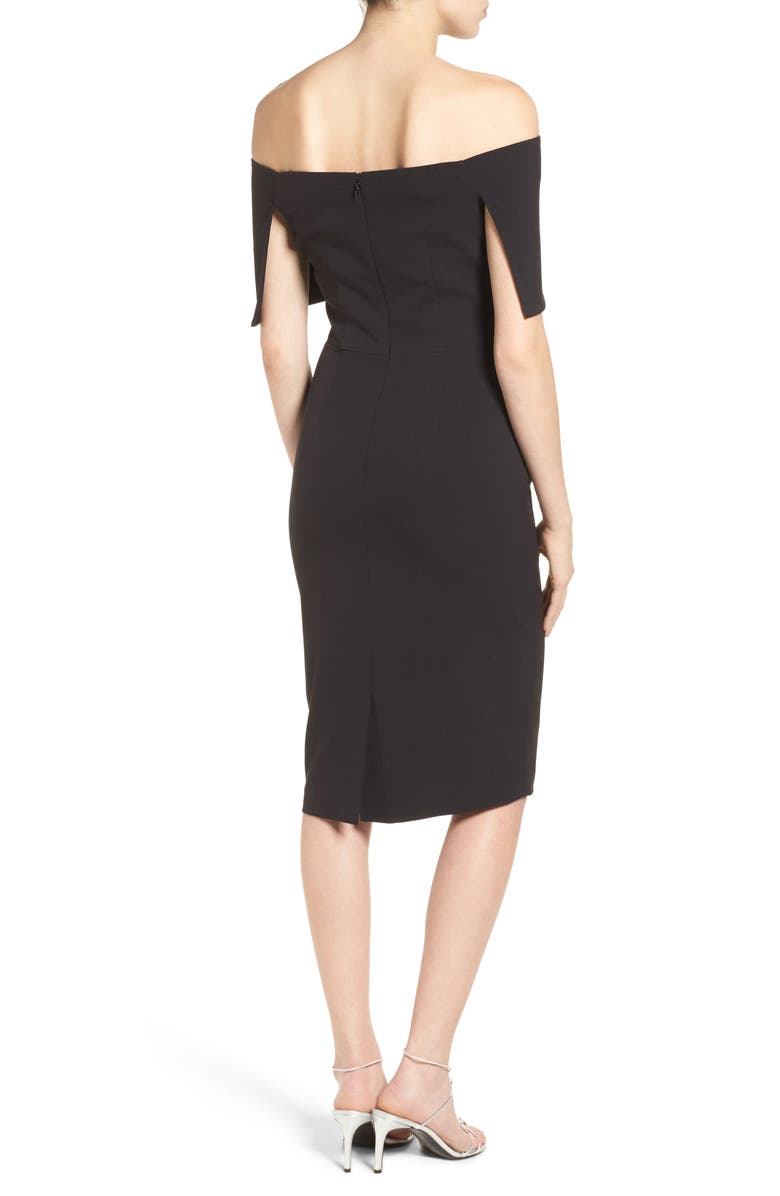 Vince Camuto Popover Cocktail Dress, Alternate, color, Black
