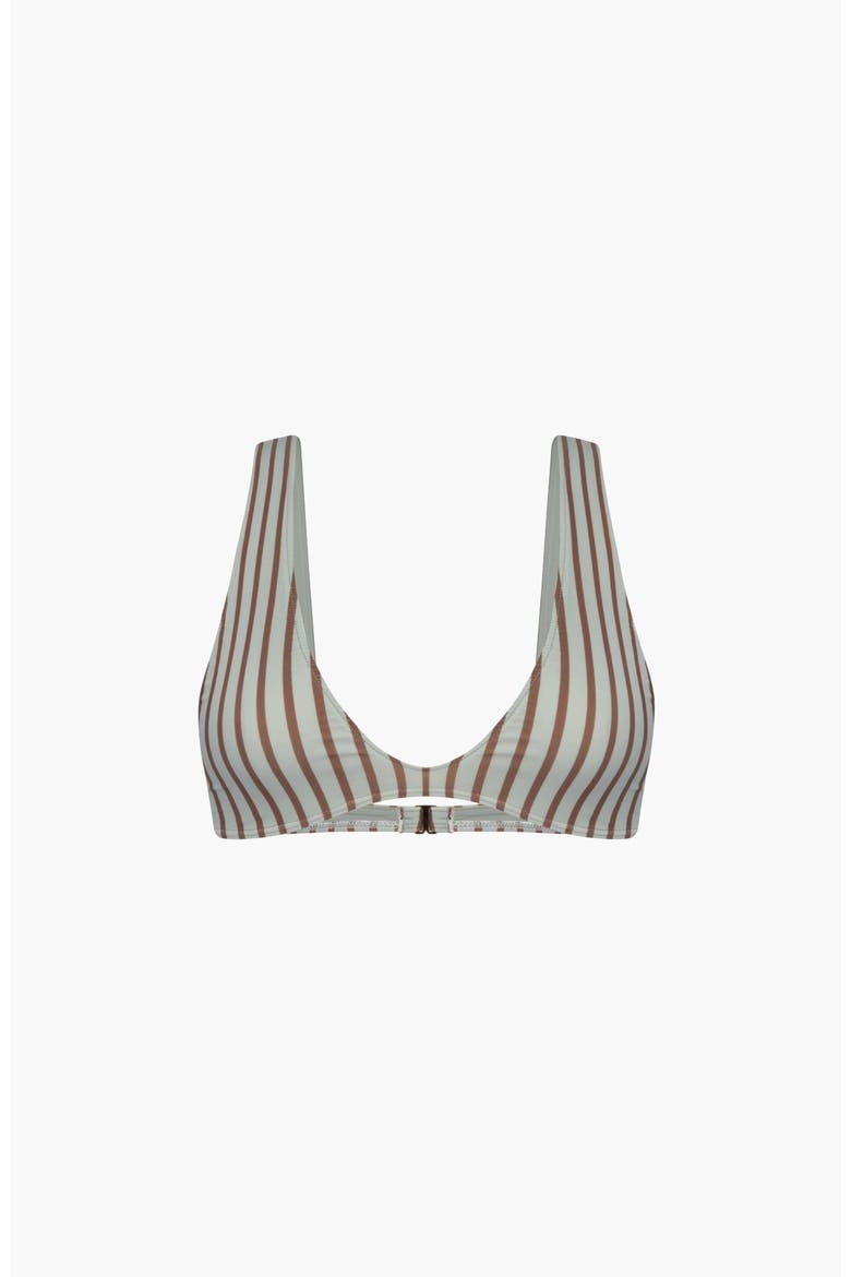 Scoop Neck Bikini Top, Main, color, Blue and Red Stripe