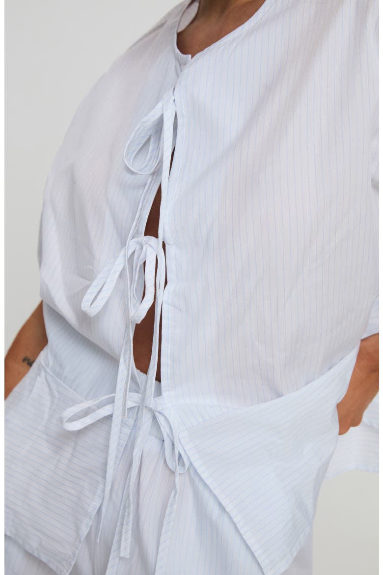 Sunblind Front Tie Top, Alternate, color, WHITE