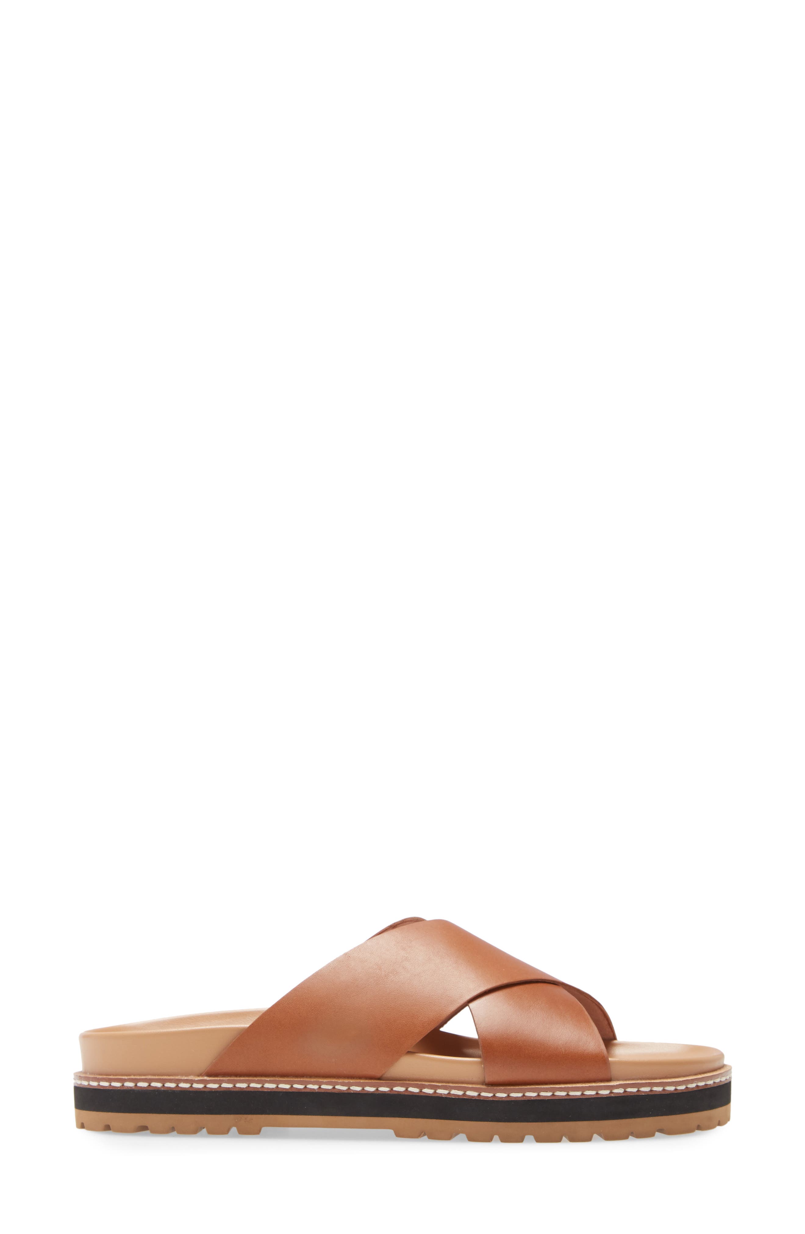 The Dayna Lug Sole Slide Sandal, Alternate, color, ENGLISH SADDLE