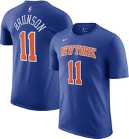 Nike Men's Nike Jalen Brunson Blue New York Knicks Icon Edition Name & Number T-Shirt