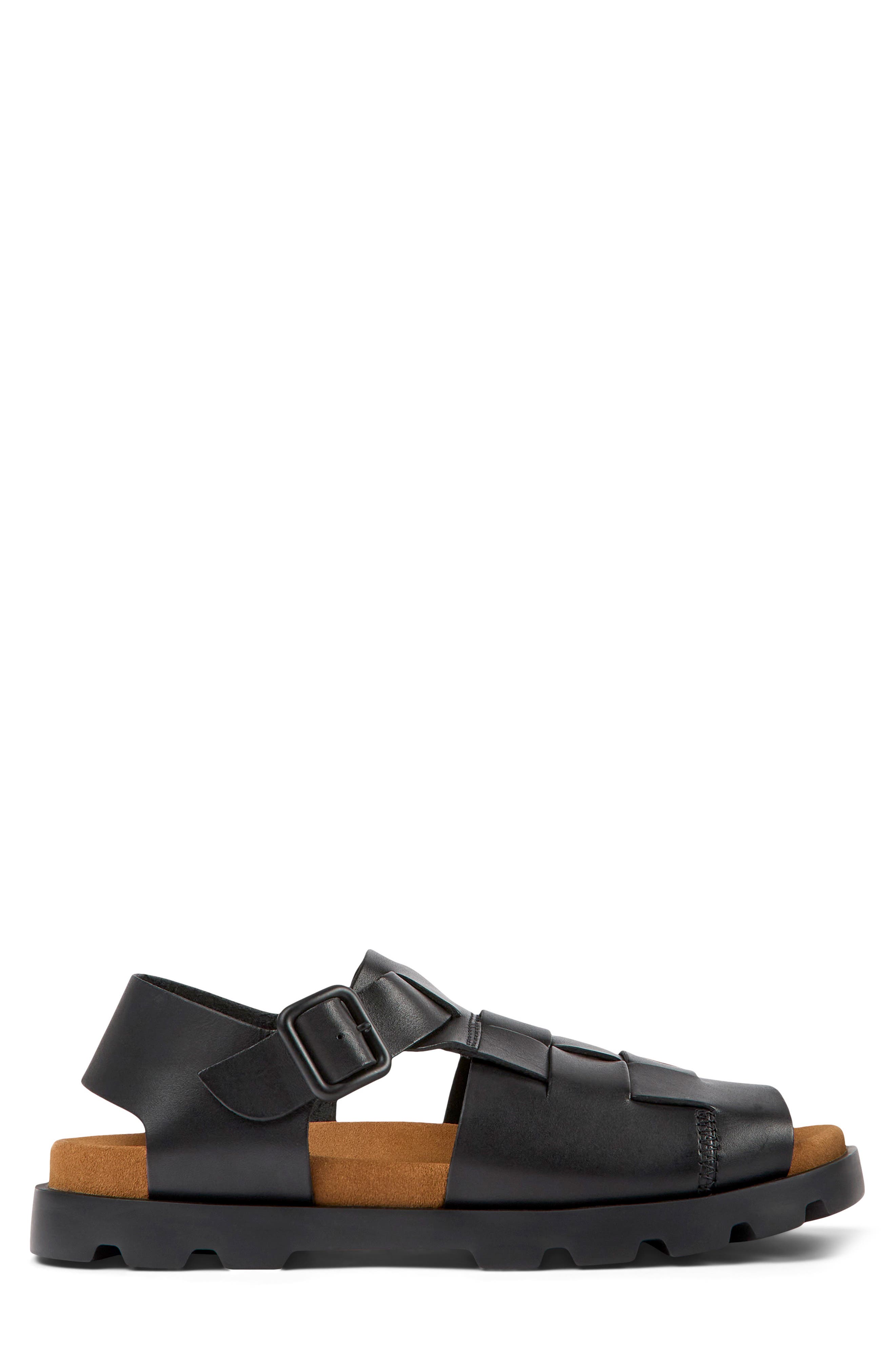 Camper Brutus Fisherman Sandal, Alternate, color, Black