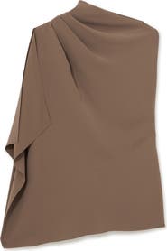 Reiss Elle Pleated Mock Neck Top