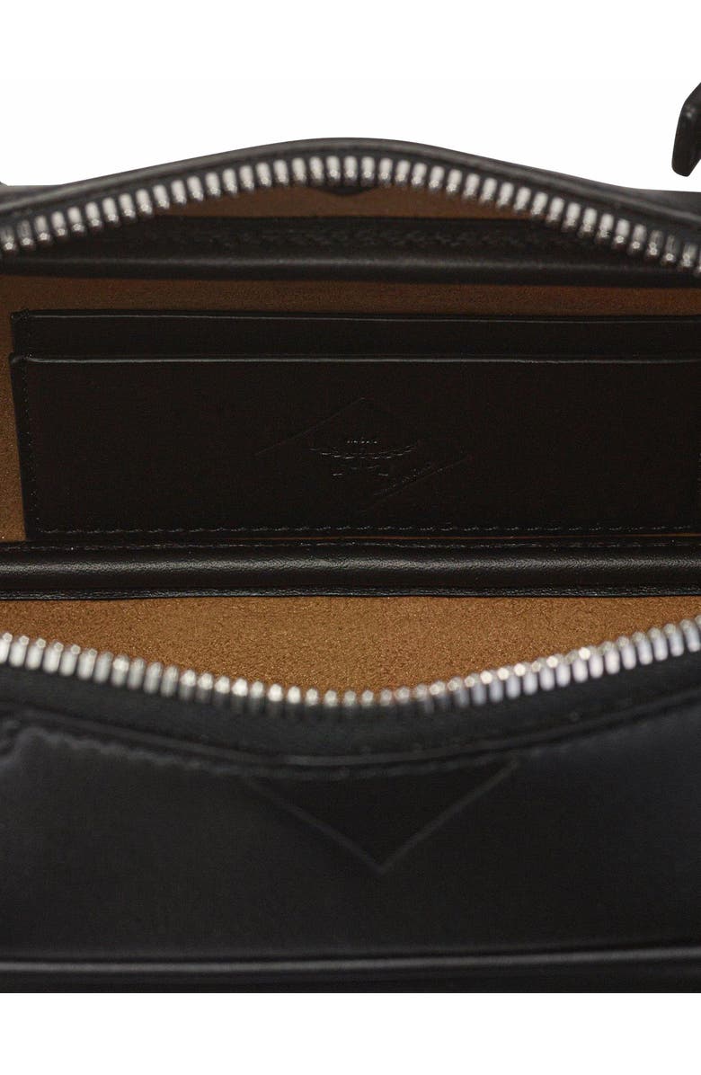 MCM Small Aren East West Shoulder Bag in Maxi Monogram Leather, Alternate, color, Black