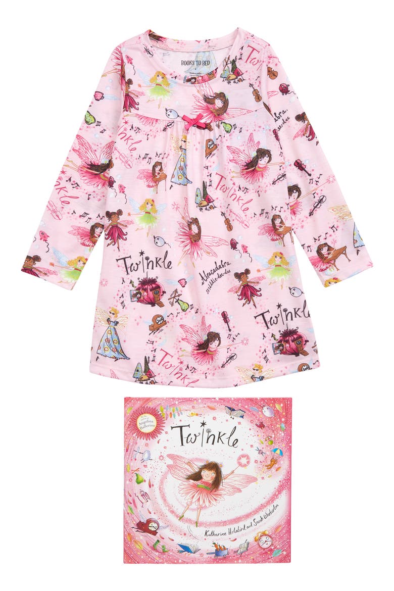 Twinkle Nightgown & Book Set, Main, color, PINK