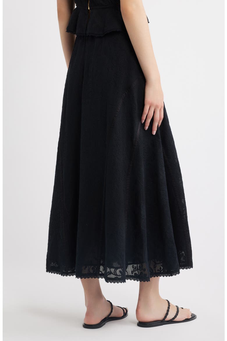 Gossamer Midi Skirt, Alternate, color, BLACK