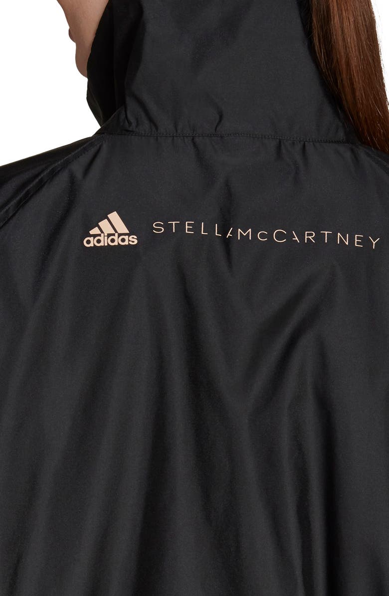 adidas by Stella McCartney Shiny Track Jacket, Alternate, color, Black