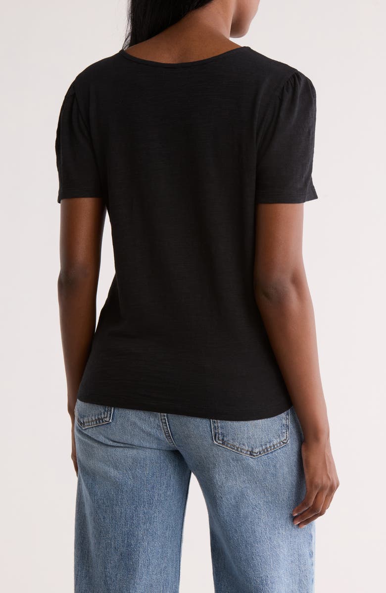 Caslon<sup>®</sup> Embroidered Lace V-Neck Top, Alternate, color, 