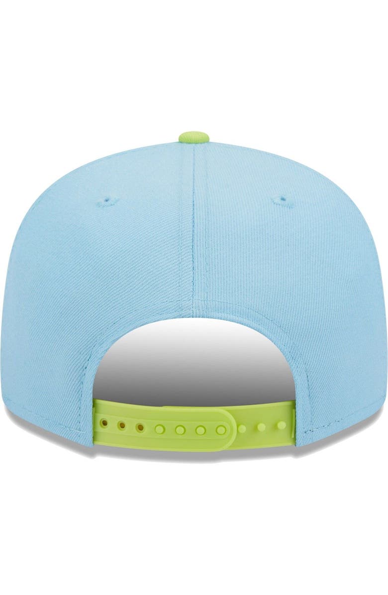 New Era Men's New Era Light Blue/Neon Green Detroit Lions Two-Tone Color Pack 9FIFTY Snapback Hat, Alternate, color, 