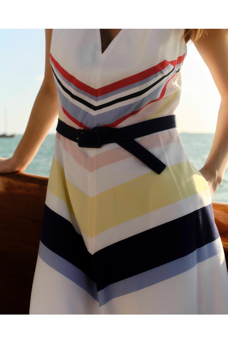 Monica Belted Midi Dress, Alternate, color, Nantucket Stripe