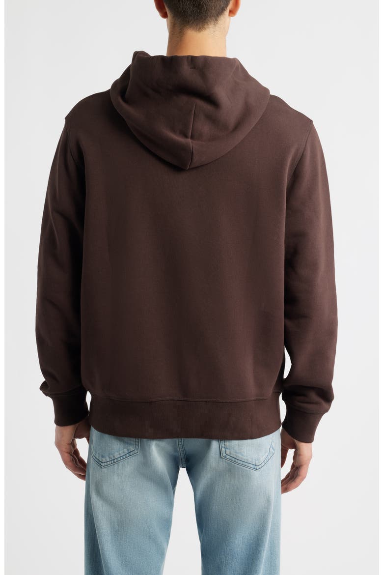 Embroidered Sour Face Hoodie, Alternate, color, BROWN