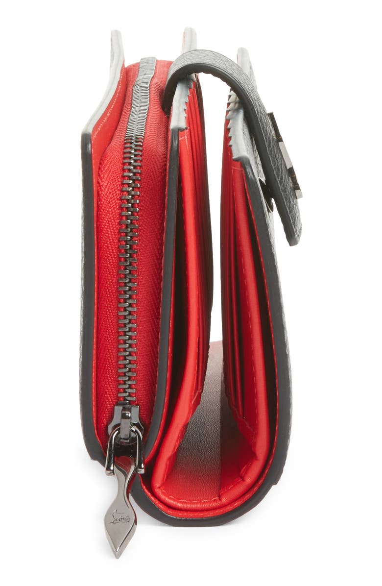 Christian Louboutin Paloma Calfskin Leather Wallet, Alternate, color, 
