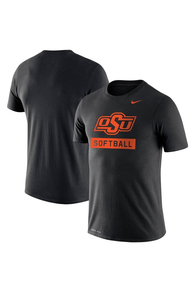Men's Nike Black Oklahoma State Cowboys Softball Drop Legend Slim Fit Performance T-Shirt, Alternate, color, Black
