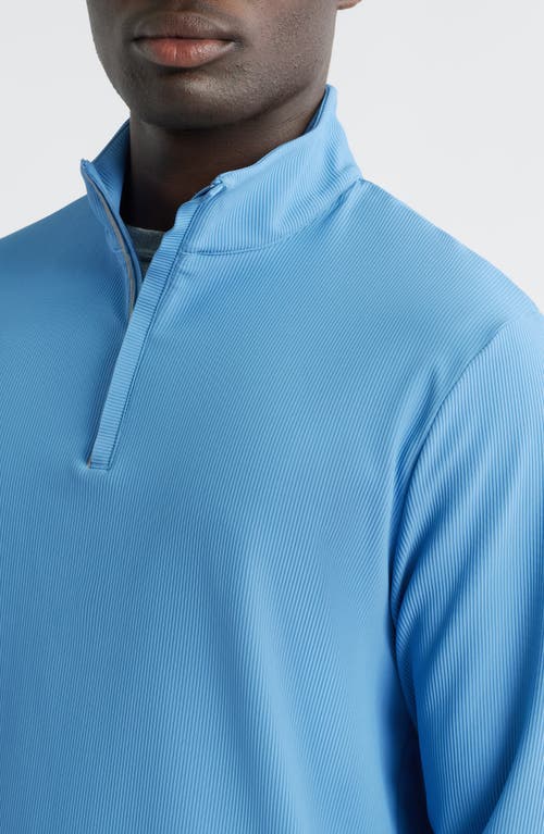Johnnie-o Hoppin Rib Quarter Zip In Blue