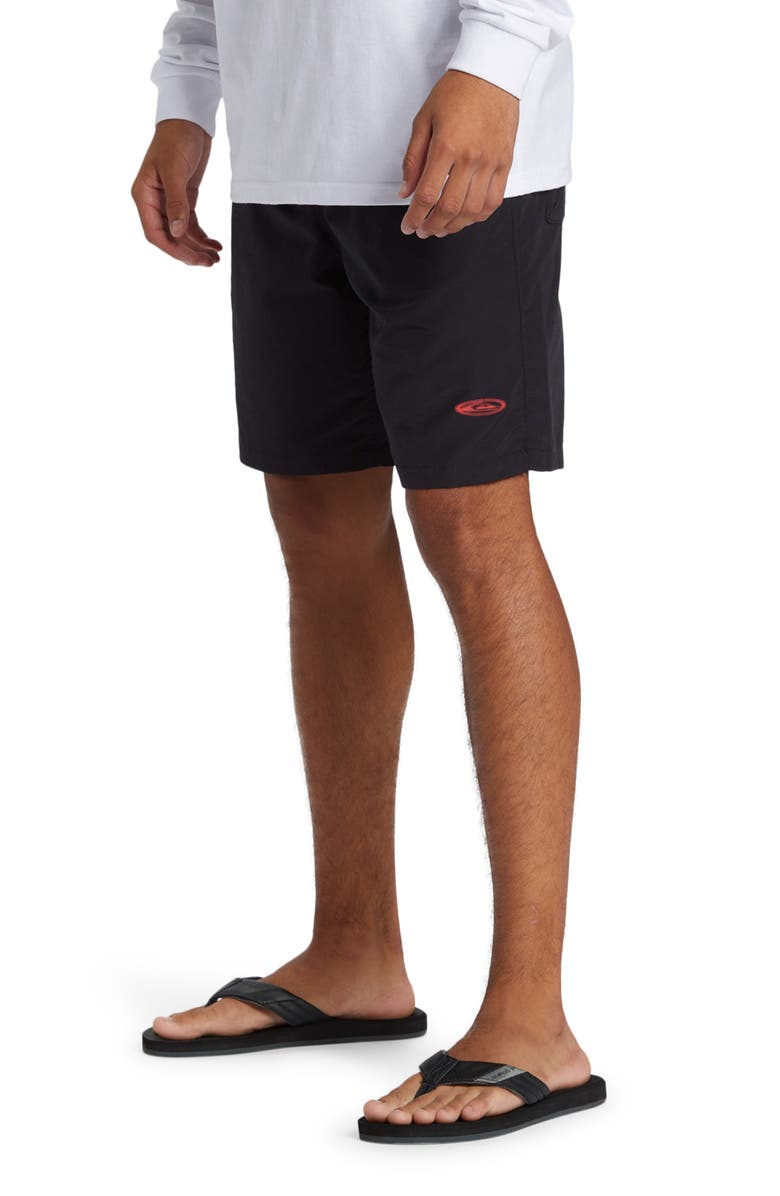 Quiksilver Griff Taxer Baggy Shorts, Main, color, Black
