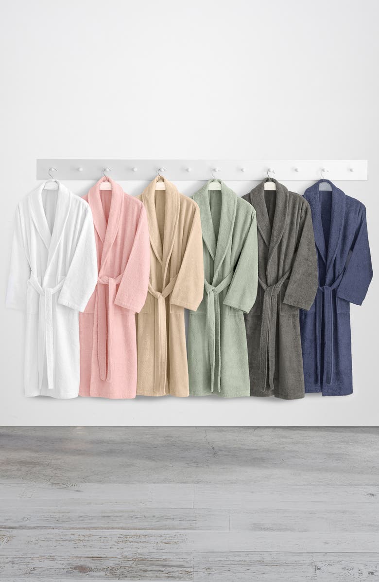 Linum Home Textiles Cotton Terry Robe, Alternate, color, Beige