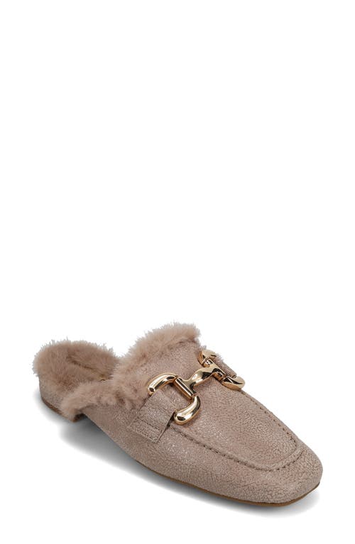 Vaneli Skyla Faux Fur Lined Mule In Brown