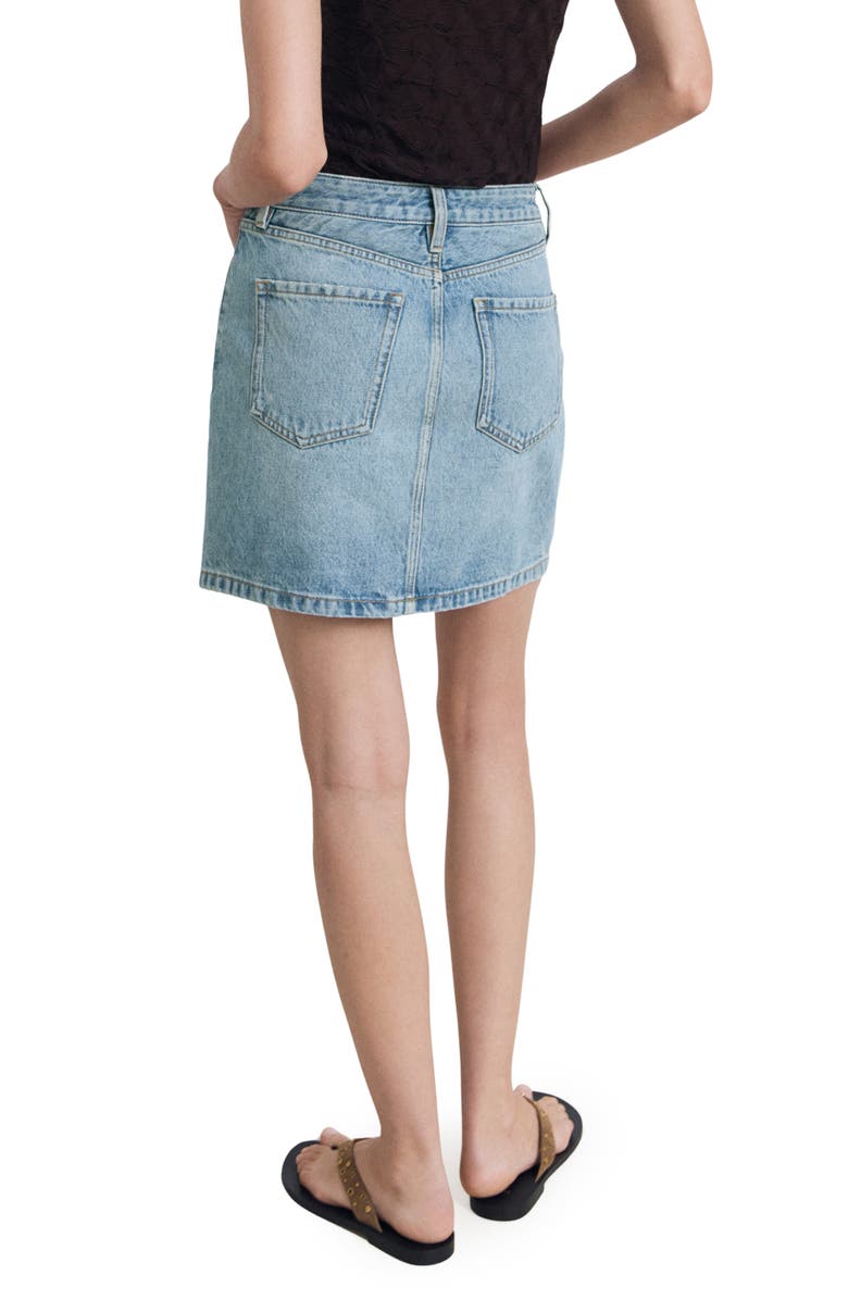 MANGO Denim Miniskirt, Alternate, color, Medium Blue