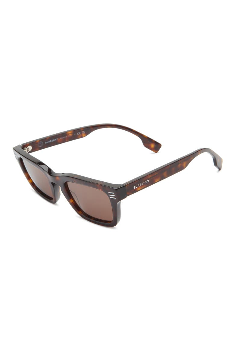 51mm Rectangular Sunglasses, Alternate, color, DK HAVANA