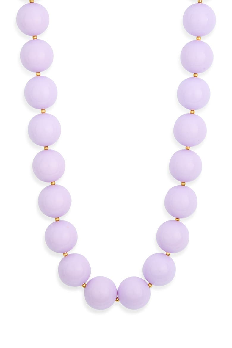 Resin Bead Necklace, Main, color, LAVENDER
