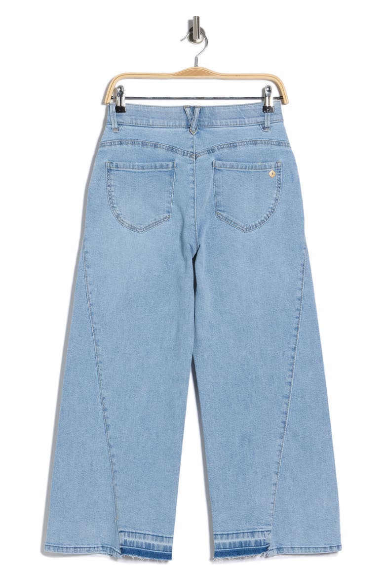 Wide Leg Step Hem Jeans, Alternate, color, LIGHT BLUE ARTISANAL