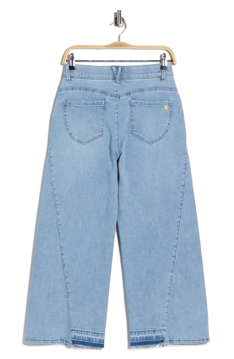 Democracy Wide Leg Step Hem Jeans, Alternate, color, Light Blue Artisanal