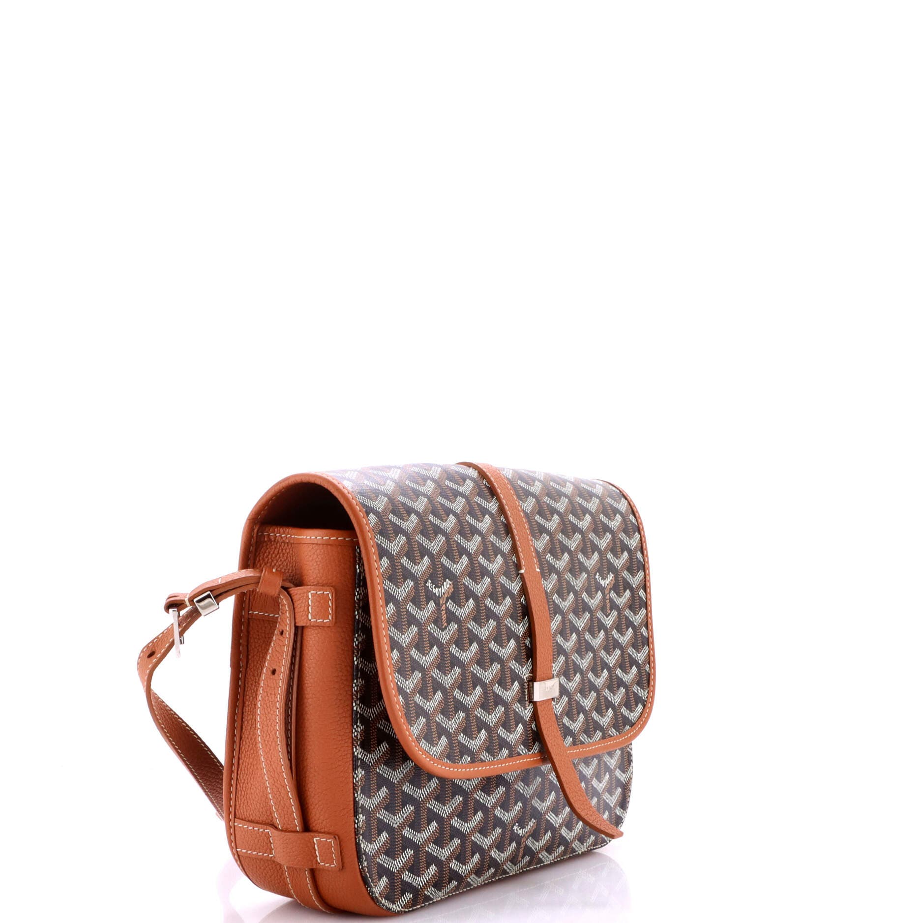 Pre-Owned Goyard Belvedere II Messenger Bag Coated Canvas MM, Alternate, color, Black