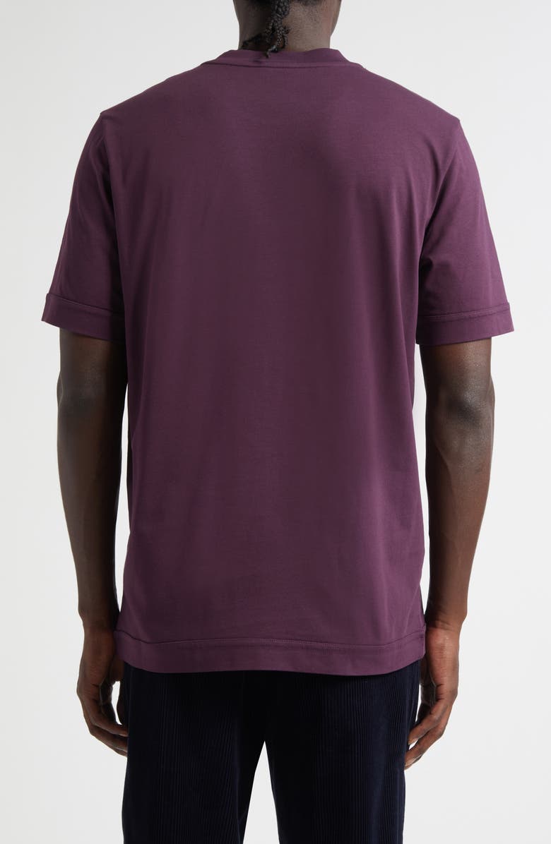 Moncler Leather Logo Patch Cotton T-Shirt, Alternate, color, Potent Purple
