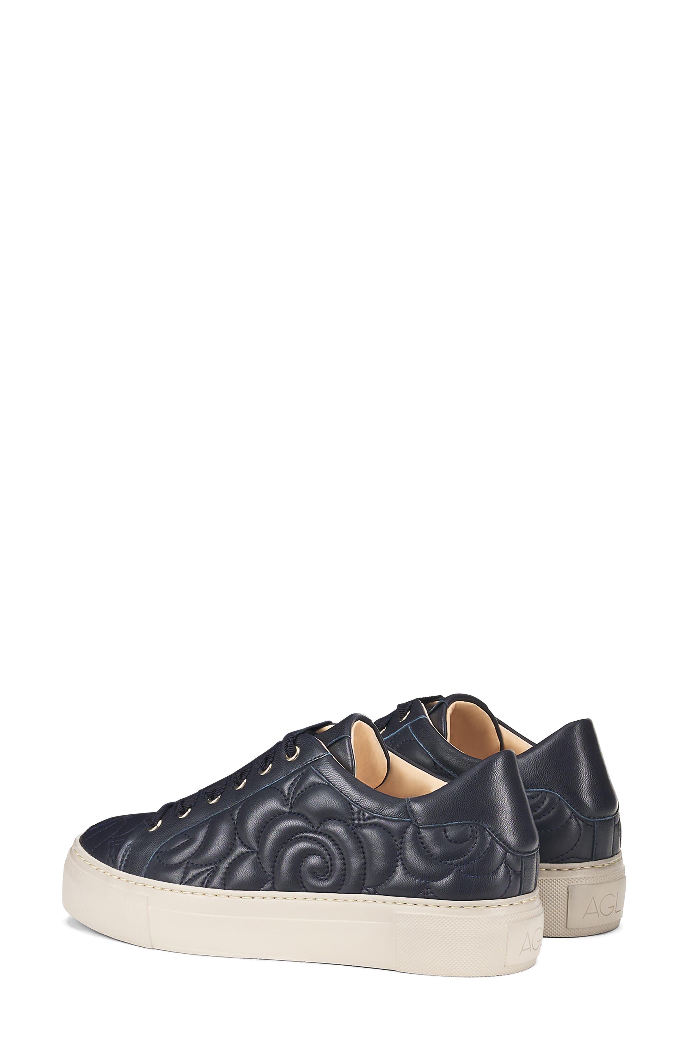 AGL Alisa Leather Sneaker, Alternate, color, Night