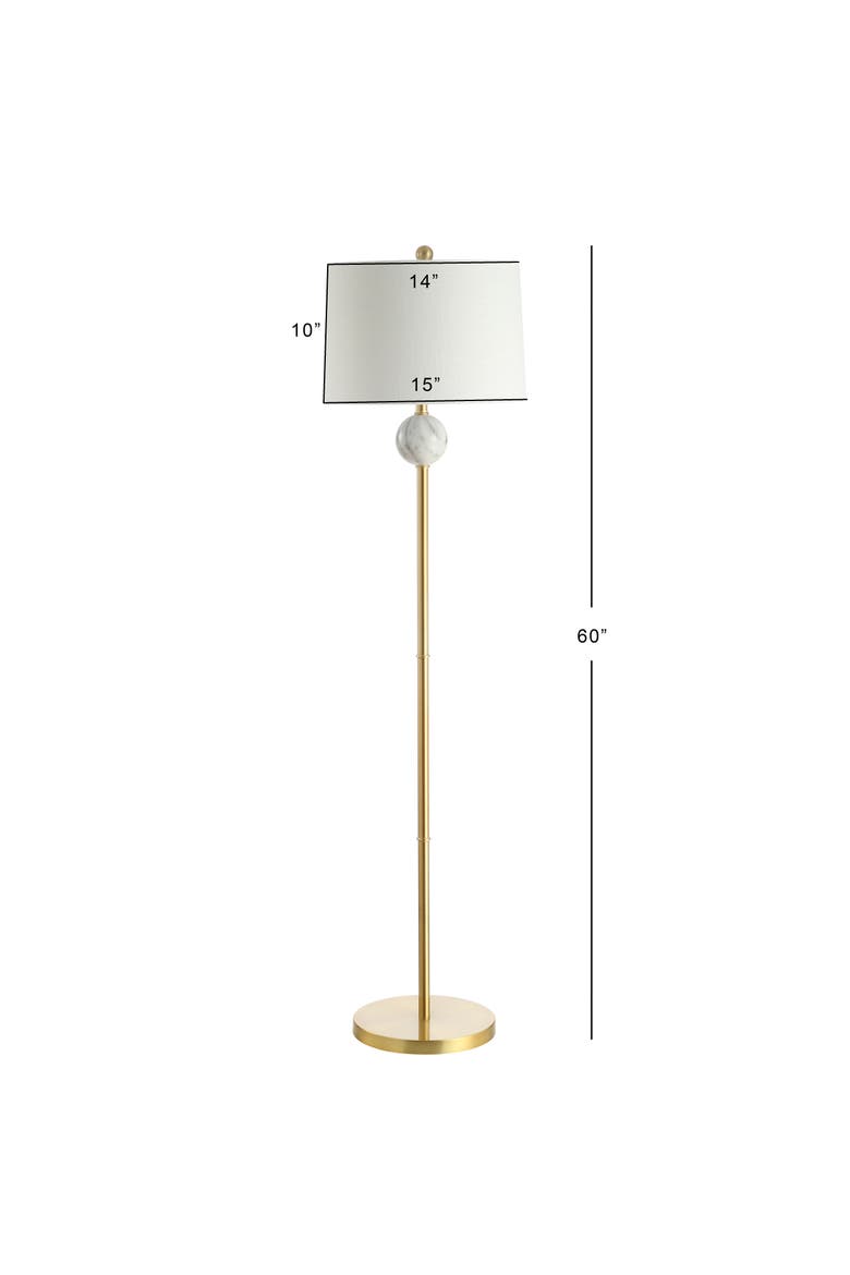 Vaughn Modern Metal/Resin LED Floor Lamp, Alternate, color, Brass Gold/White