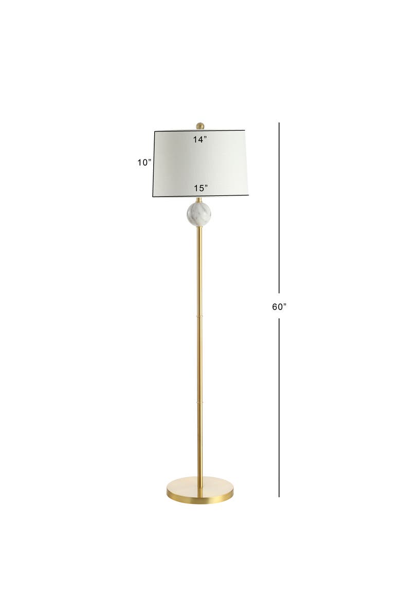 JONATHAN Y Vaughn Modern Metal/Resin LED Floor Lamp, Alternate, color, Brass Gold/White