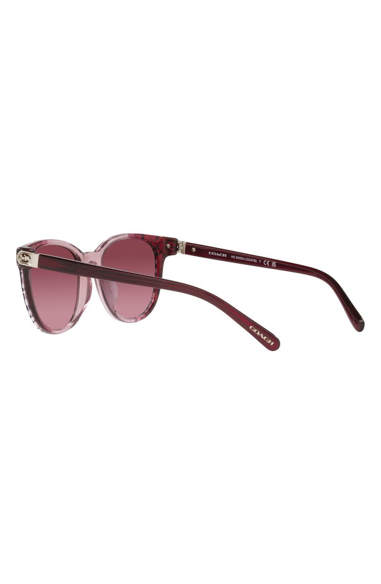 COACH 54mm Gradient Round Sunglasses, Alternate, color, Violet
