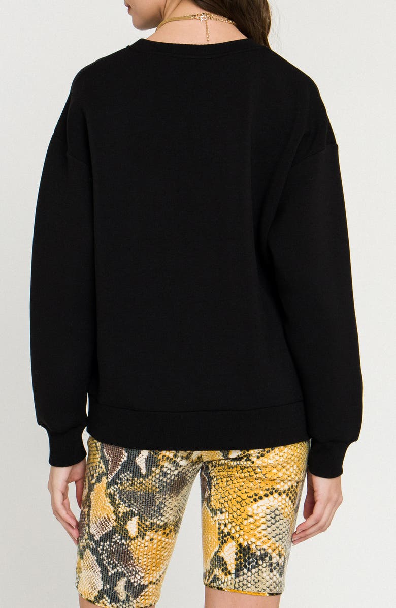 Grey Lab Lounge Wear Crewneck Sweatshirt, Alternate, color, Black