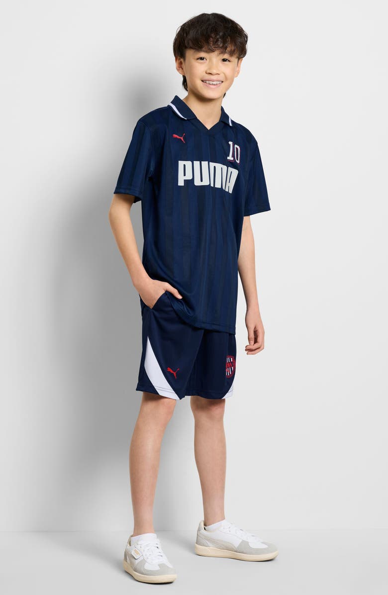 PUMA Kids' Showtime Polo, Alternate, color, Blue/ Black