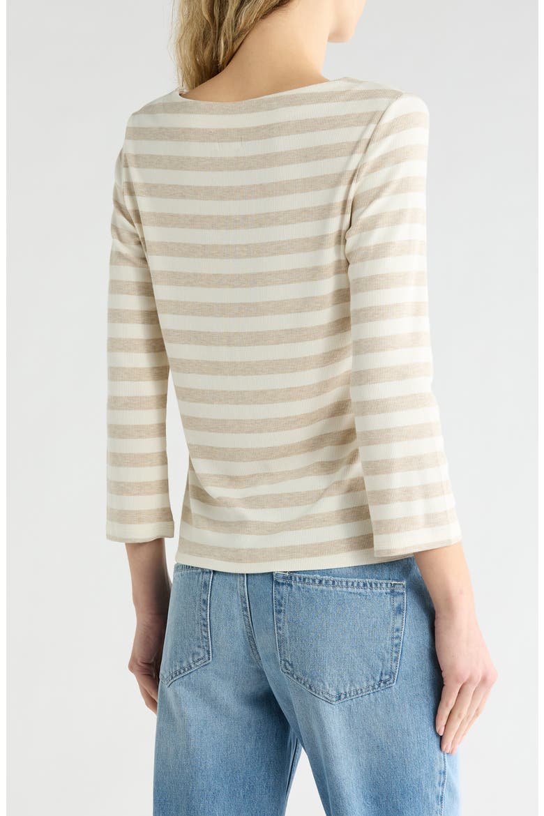 Lucille Stripe Boat Neck Top, Alternate, color, IVORY/ MARBLE STRIPE